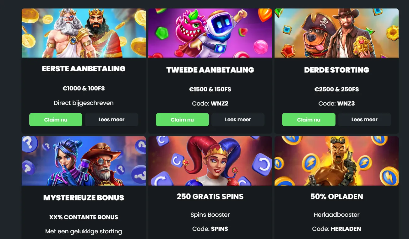 winningz casino bonussen