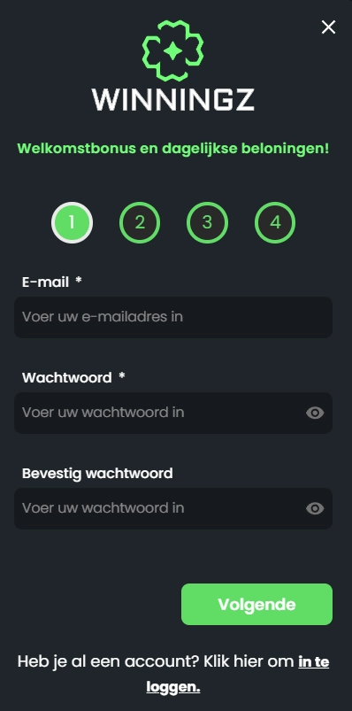winningz casino registratie